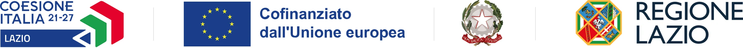 Coesione Italia 21-27 Lazio, Co-funded by the European Union, Italian Republic, Lazio Region